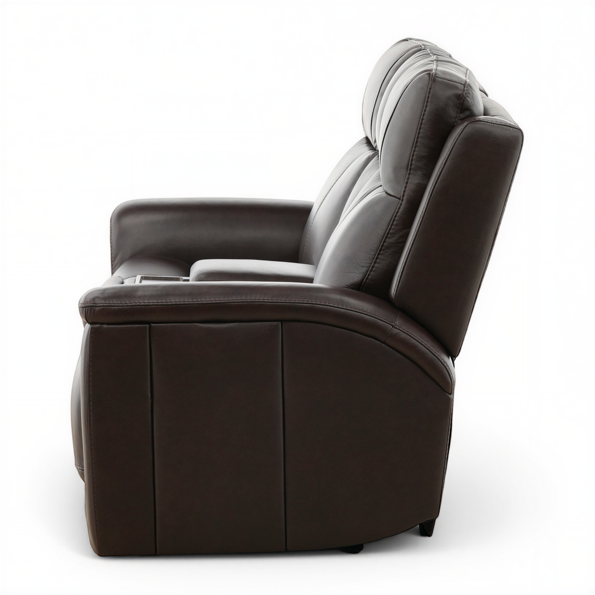 Flexsteel Trey Leather Power Reclining Console Loveseat