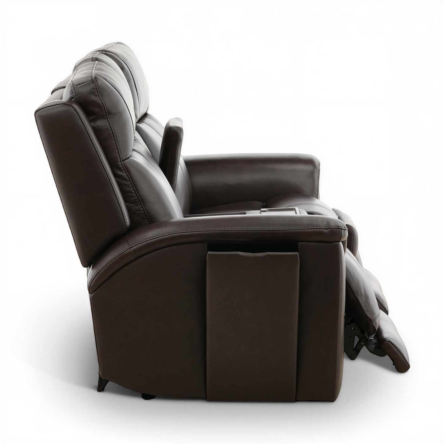 Flexsteel Trey Leather Power Reclining Console Loveseat