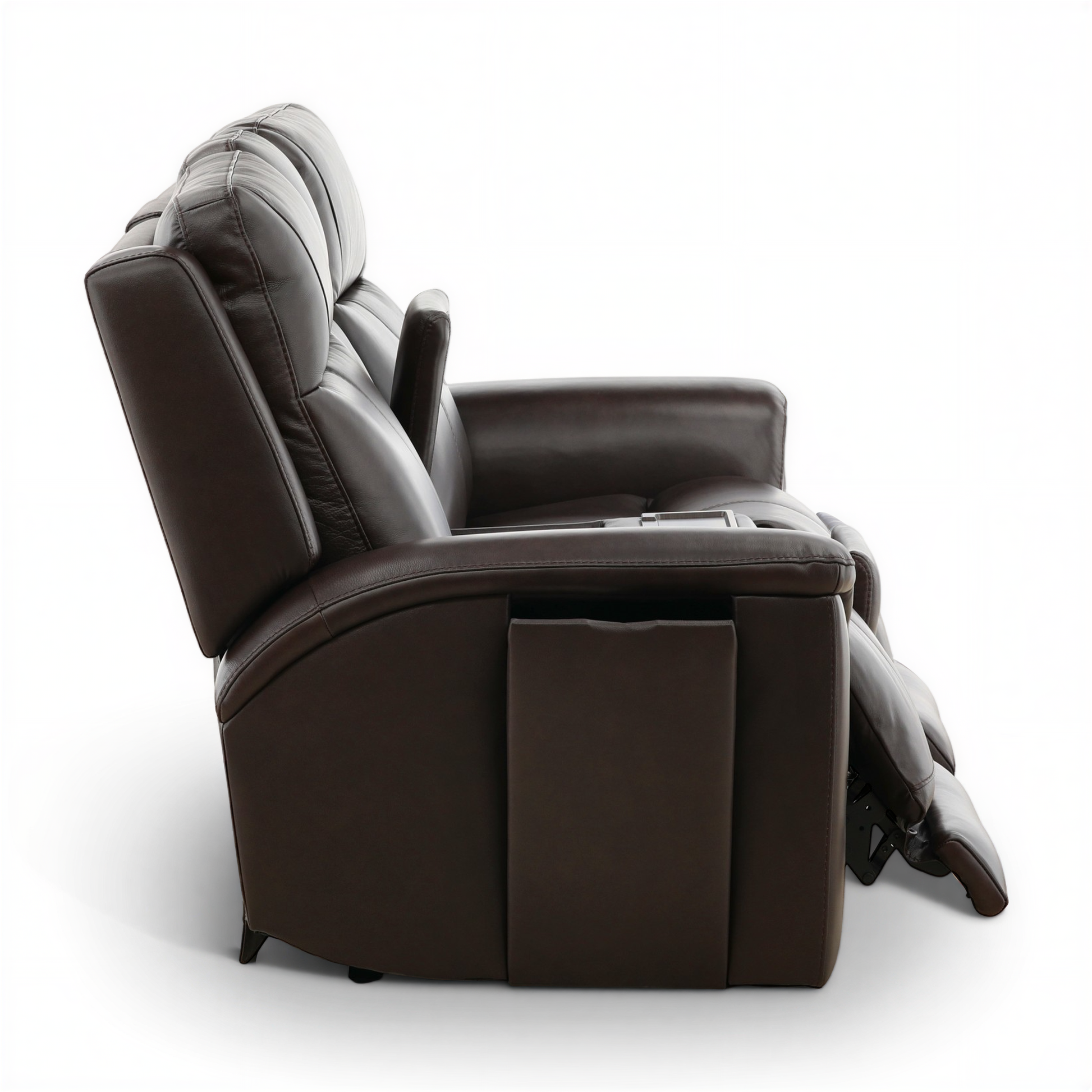 Flexsteel Trey Leather Power Reclining Console Loveseat