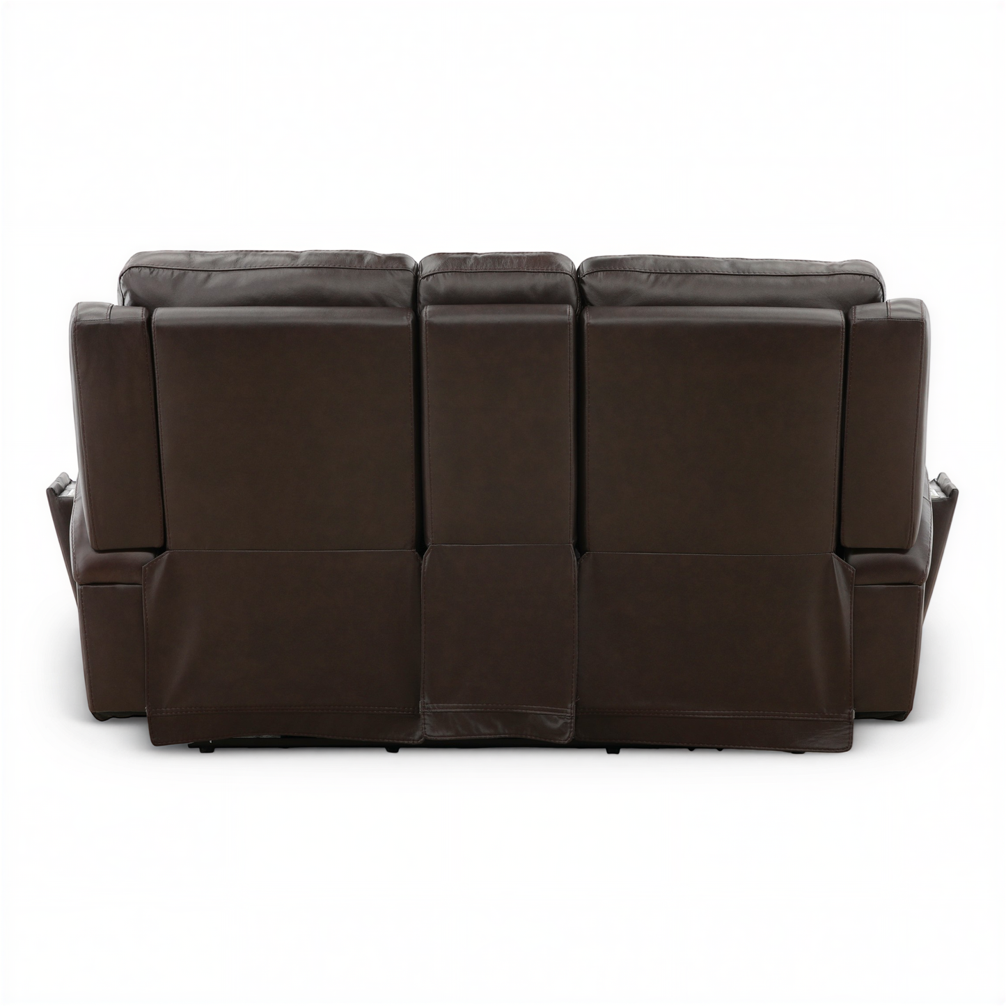 Flexsteel Trey Leather Power Reclining Console Loveseat