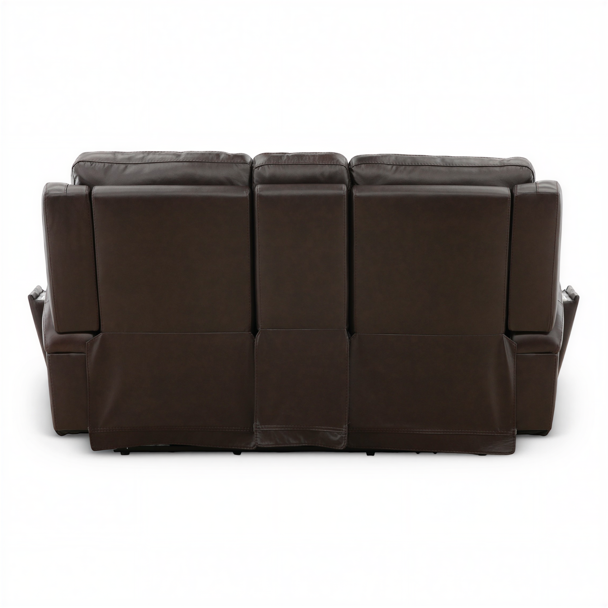 Flexsteel Trey Leather Power Reclining Console Loveseat
