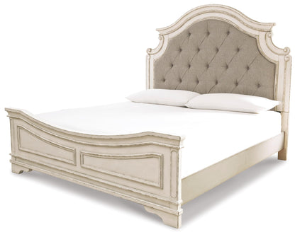 Realyn King Upholstered Panel Bed