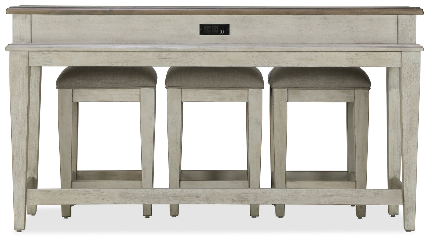 Killian Sofa Table and 3 Stools