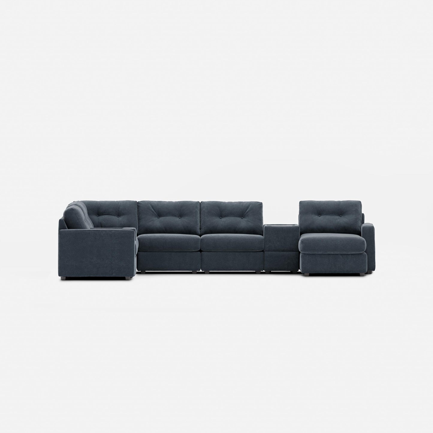 Modular One 8-Piece Sectional Navy Right-Facing