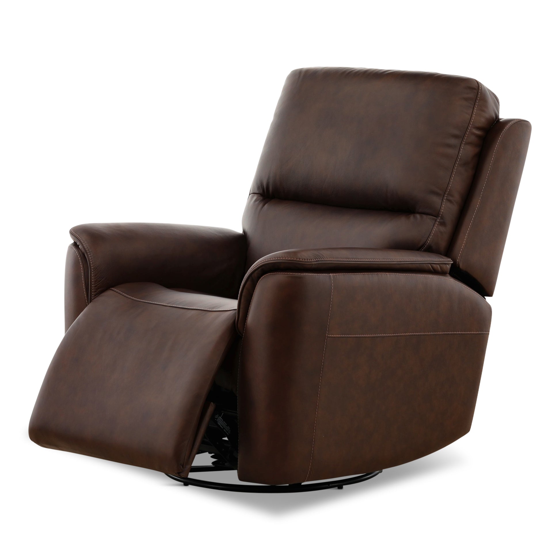 Karson Leather Power Swivel Glider Recliner