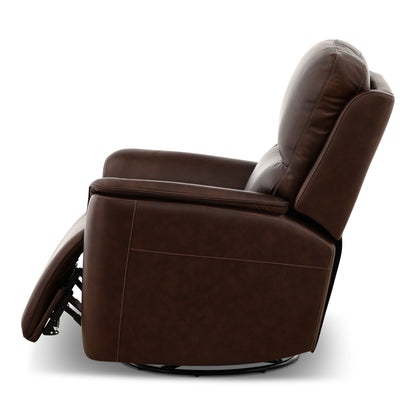 Karson Leather Power Swivel Glider Recliner