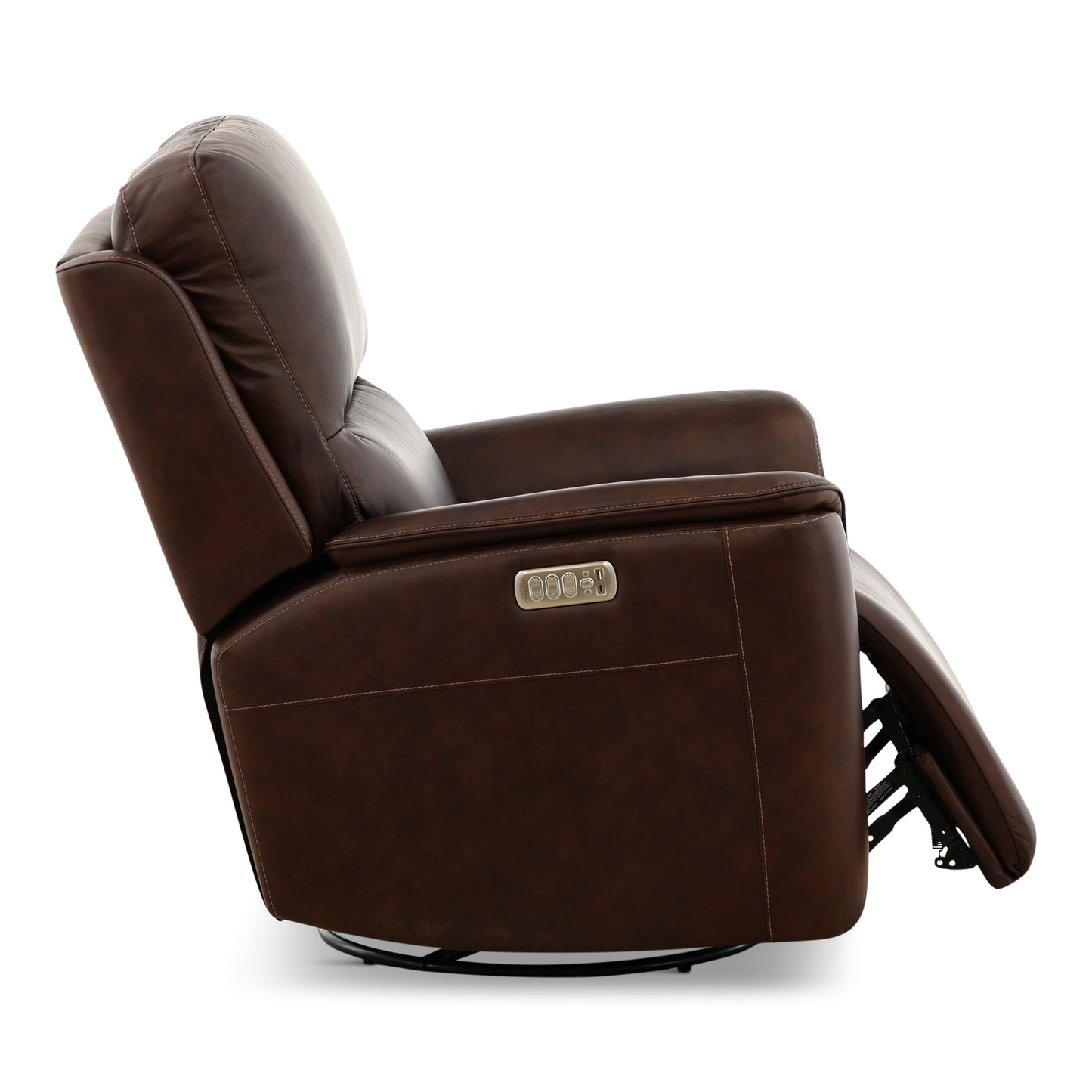 Karson Leather Power Swivel Glider Recliner