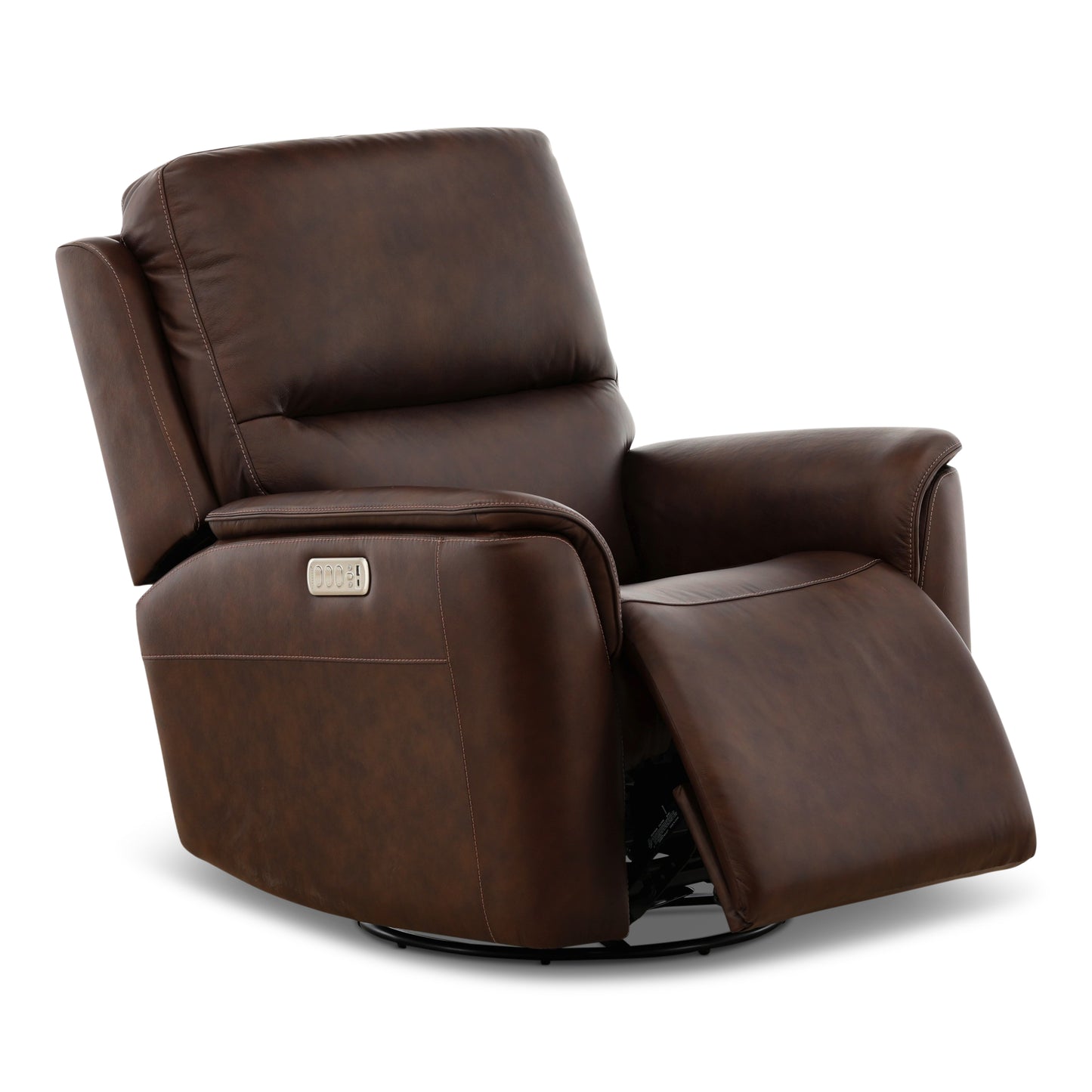 Karson Leather Power Swivel Glider Recliner