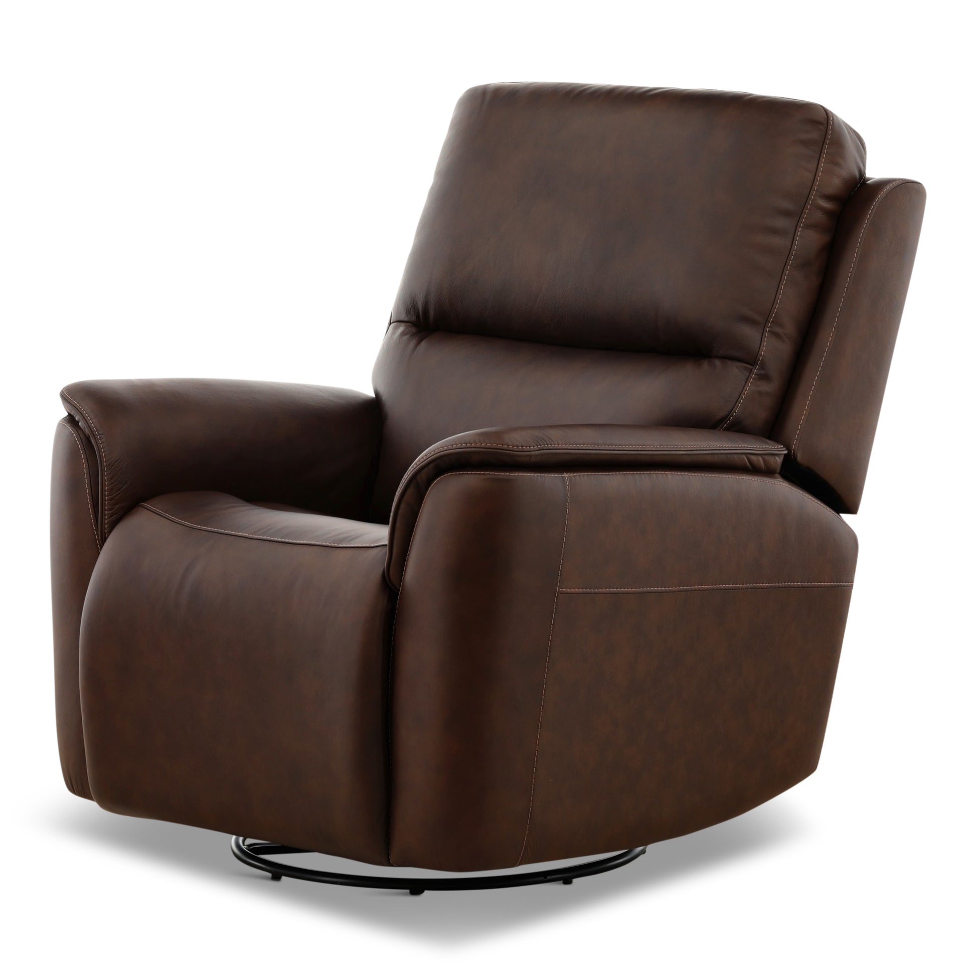 Karson Leather Power Swivel Glider Recliner