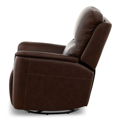 Karson Leather Power Swivel Glider Recliner