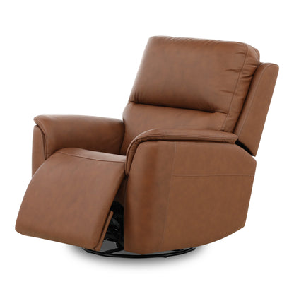 Flexsteel Karson Leather Power Swivel Glider Recliner
