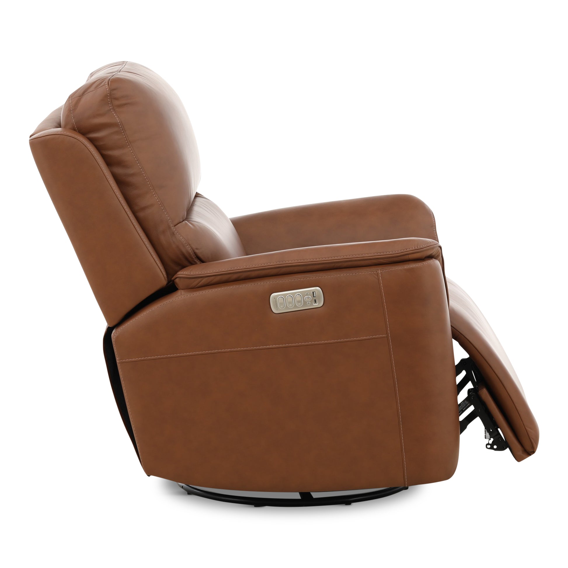 Karson Leather Power Swivel Glider Recliner