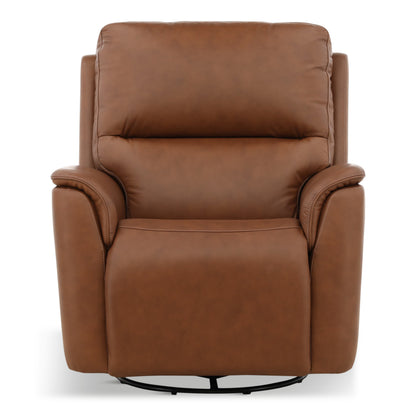 Karson Leather Power Swivel Glider Recliner