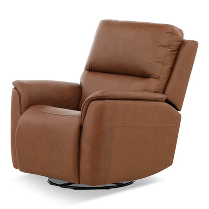 Flexsteel Karson Leather Power Swivel Glider Recliner