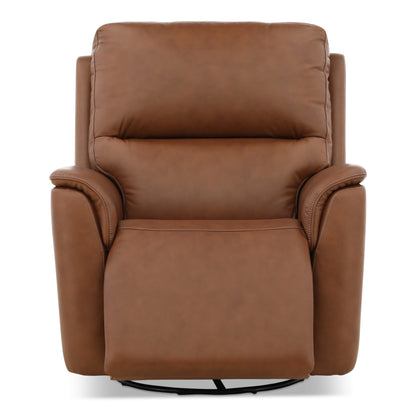 Flexsteel Karson Leather Power Swivel Glider Recliner