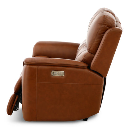 Flexsteel Karson Leather Power Reclining Loveseat