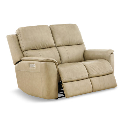 Flexsteel Karson Leather Power Reclining Loveseat