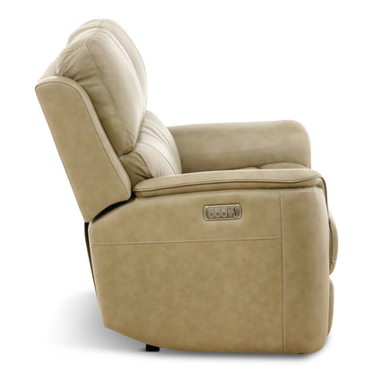 Flexsteel Karson Leather Power Reclining Loveseat