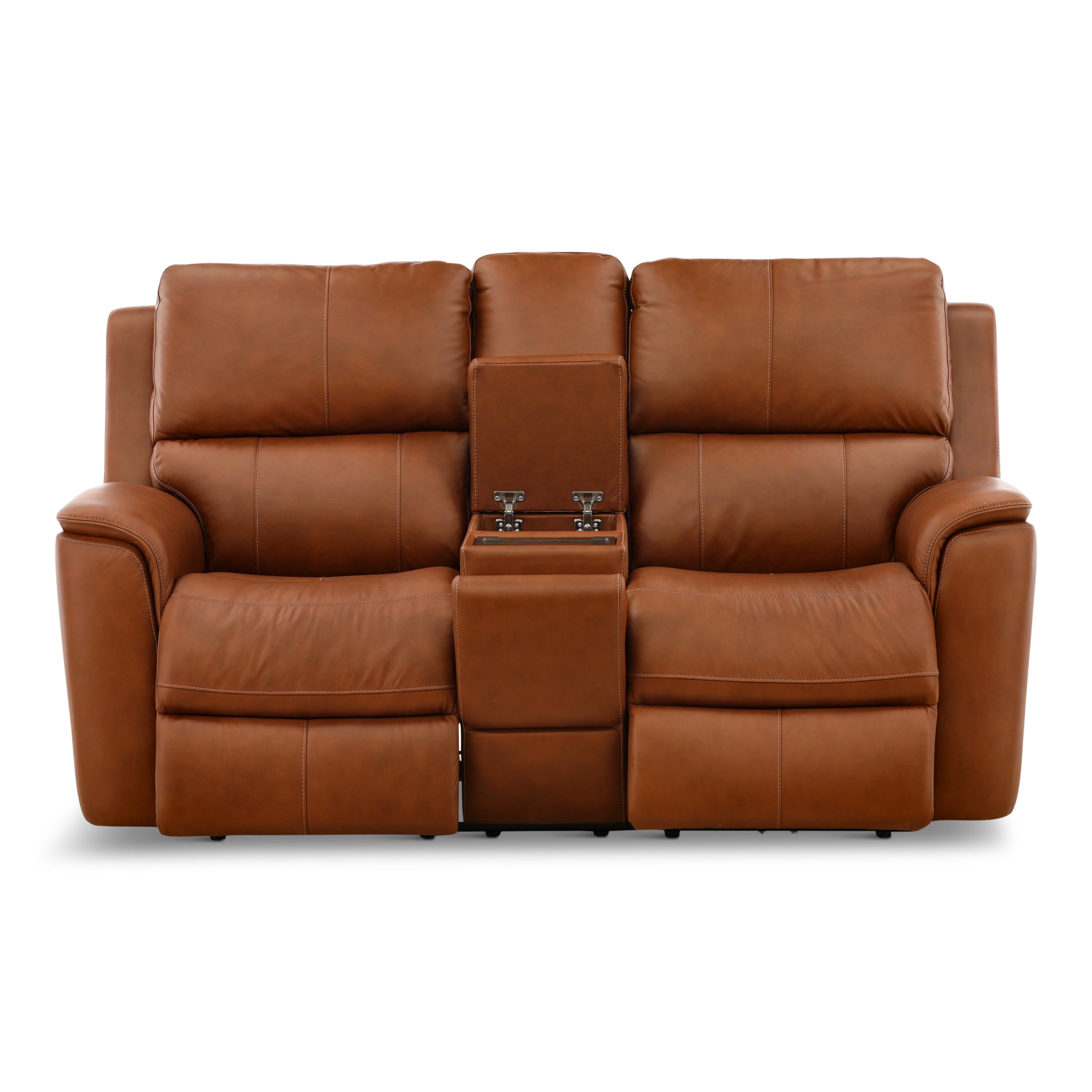 Flexsteel Karson Leather Power Reclining Console Loveseat – Levin
