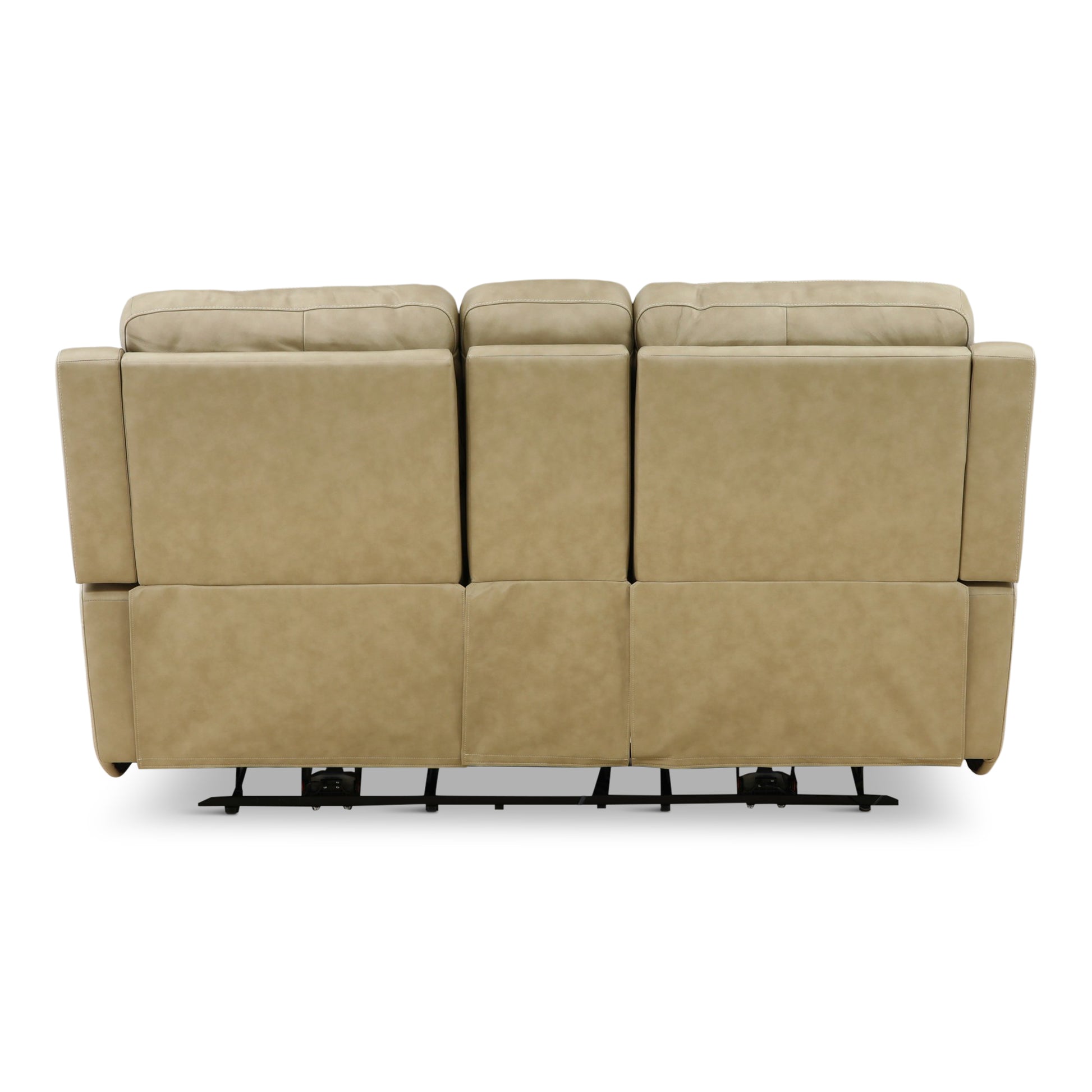 Flexsteel Karson Leather Power Reclining Console Loveseat