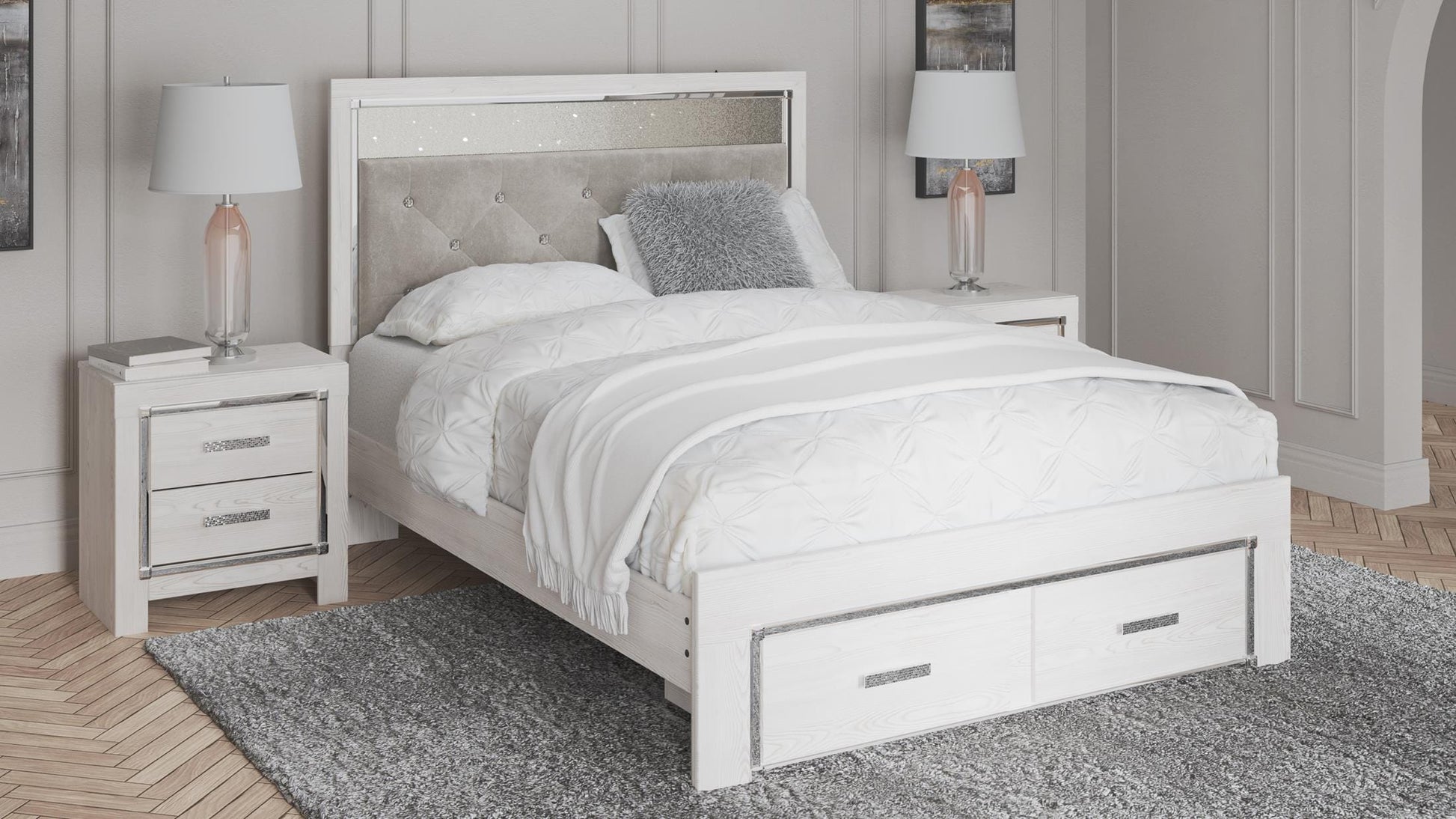 Altyra King Upholstered Storage Bed