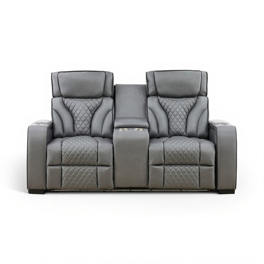 Reclining Loveseat W/ Console Slate