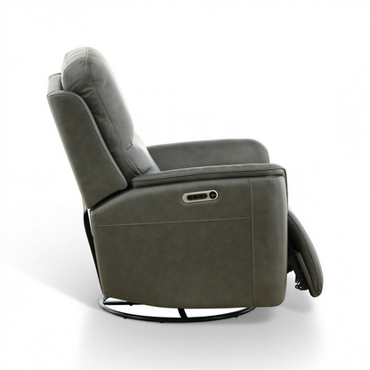 Flexsteel Grayson Leather Swivel Glider Recliner