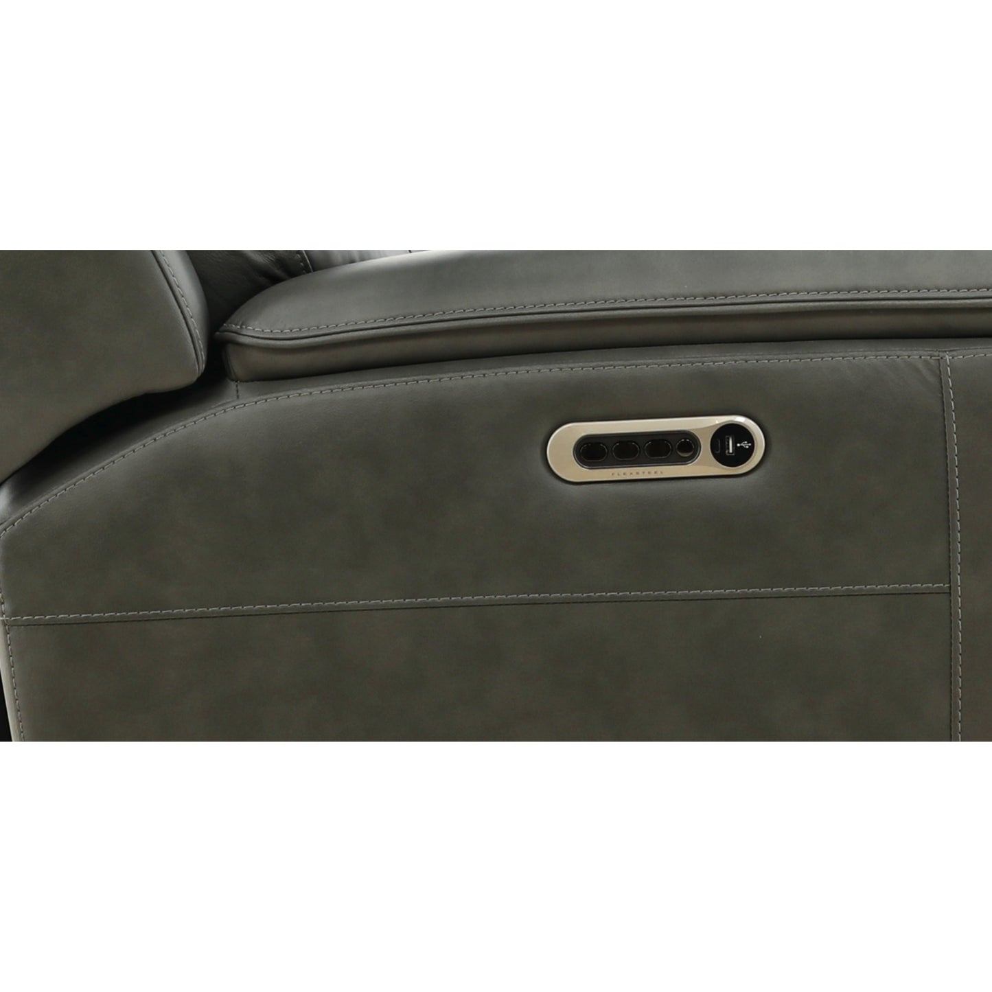 Flexsteel Grayson Leather Power Loveseat