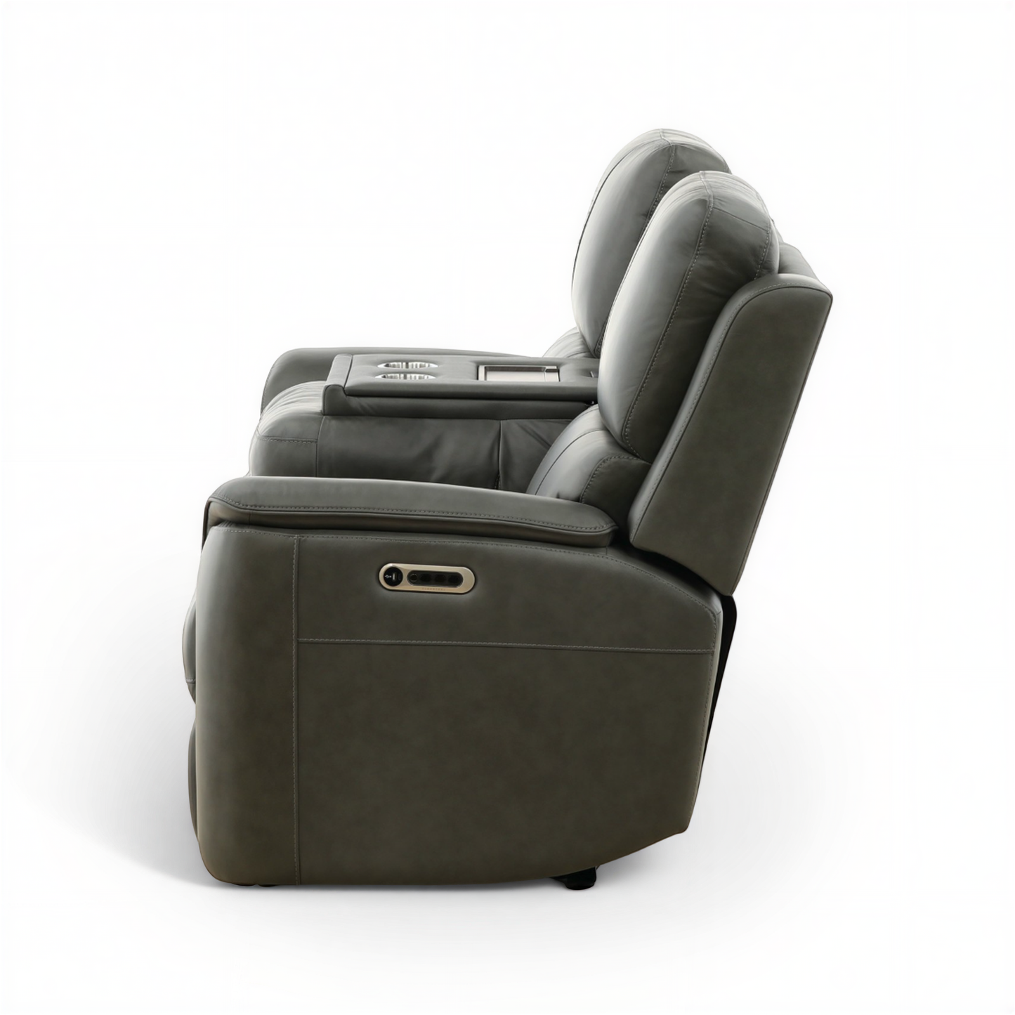 Flexsteel Grayson ather power Sofa with Drop Down Table