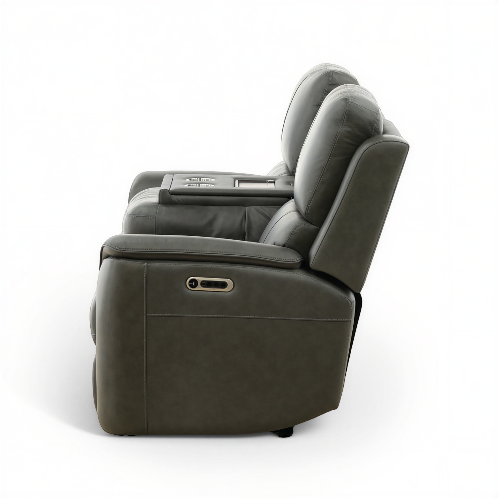 Flexsteel Grayson ather power Sofa with Drop Down Table