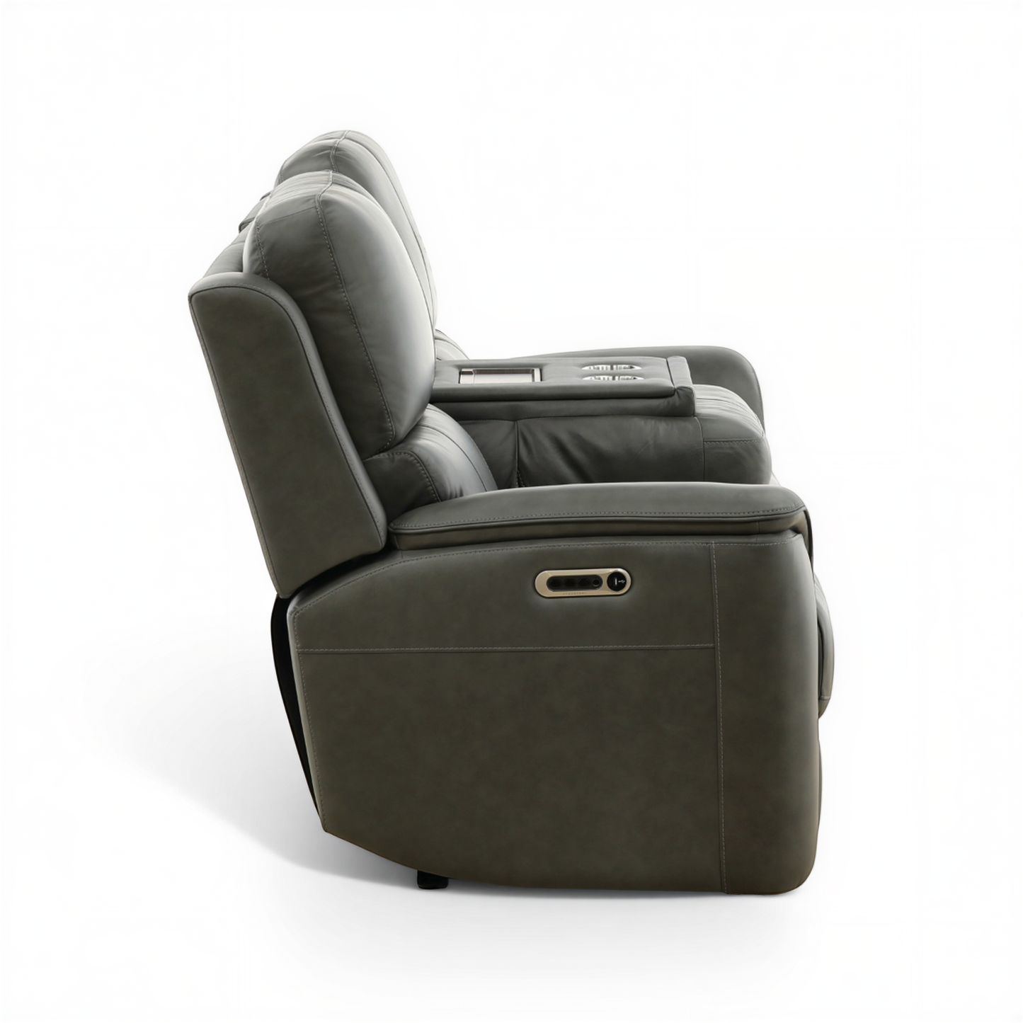 Flexsteel Grayson ather power Sofa with Drop Down Table