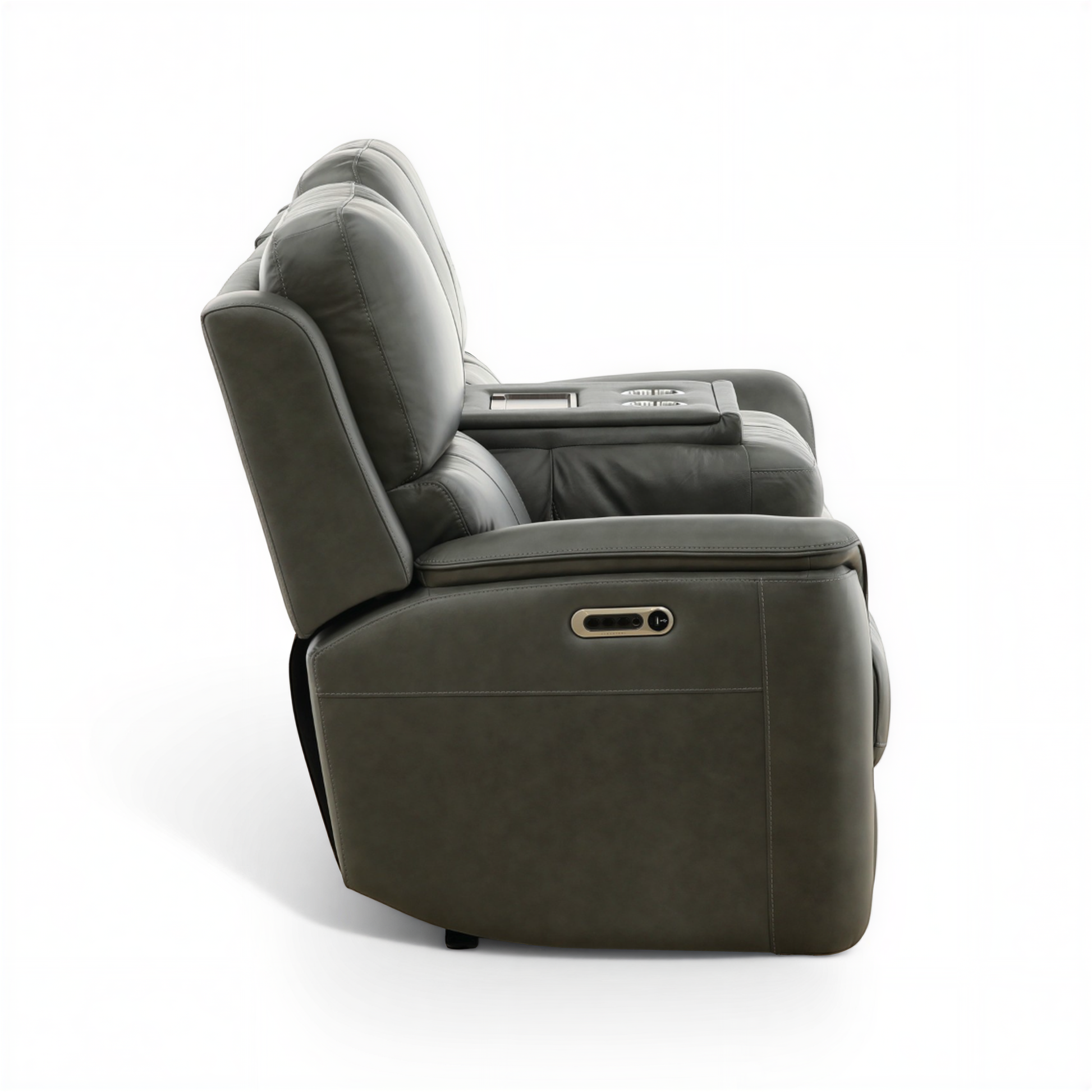 Flexsteel Grayson ather power Sofa with Drop Down Table