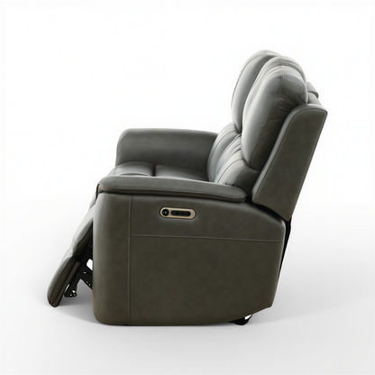 Flexsteel Grayson ather power Sofa with Drop Down Table