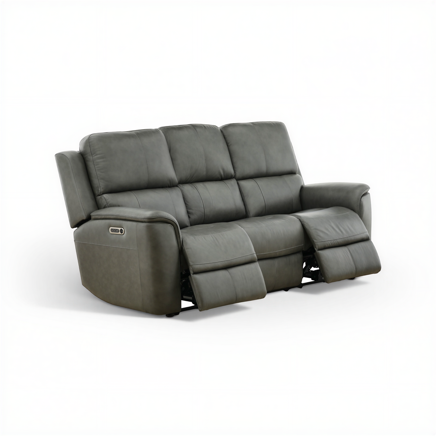 Flexsteel Grayson ather power Sofa with Drop Down Table