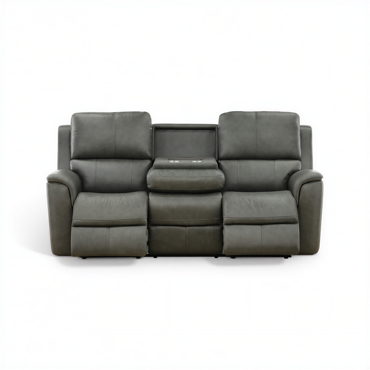 Flexsteel Grayson ather power Sofa with Drop Down Table