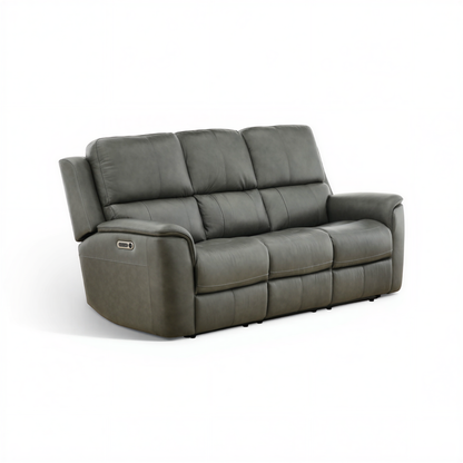 Flexsteel Grayson ather power Sofa with Drop Down Table
