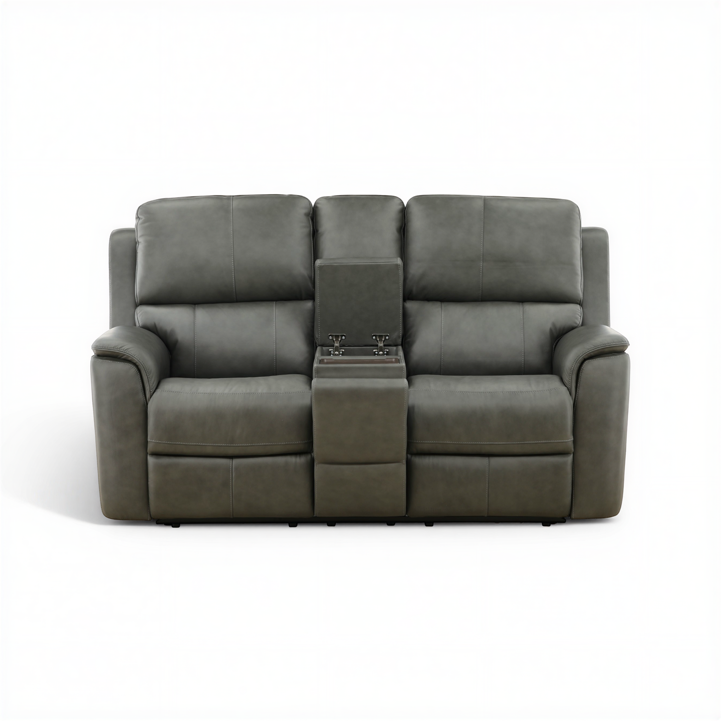Flexsteel Grayson Leather Power Reclining Console Loveseat