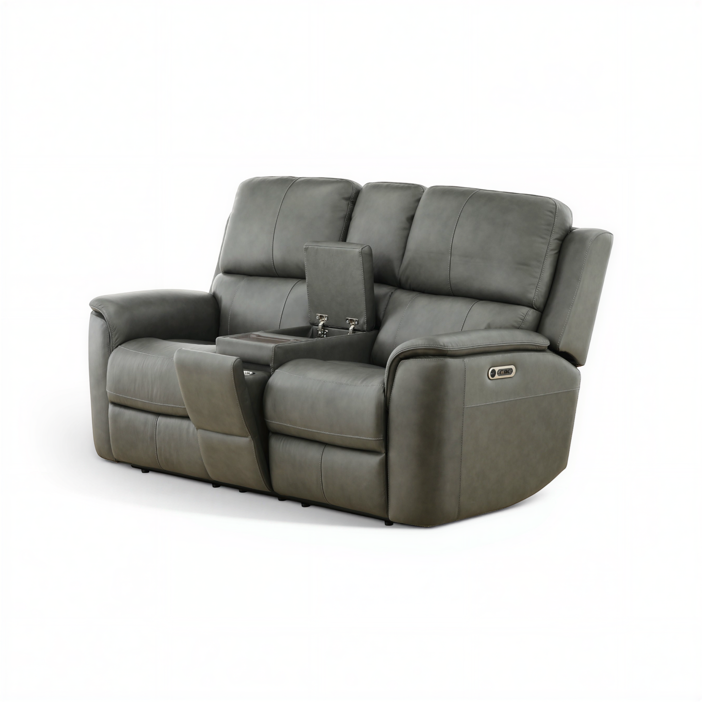 Flexsteel Grayson Leather Power Reclining Console Loveseat