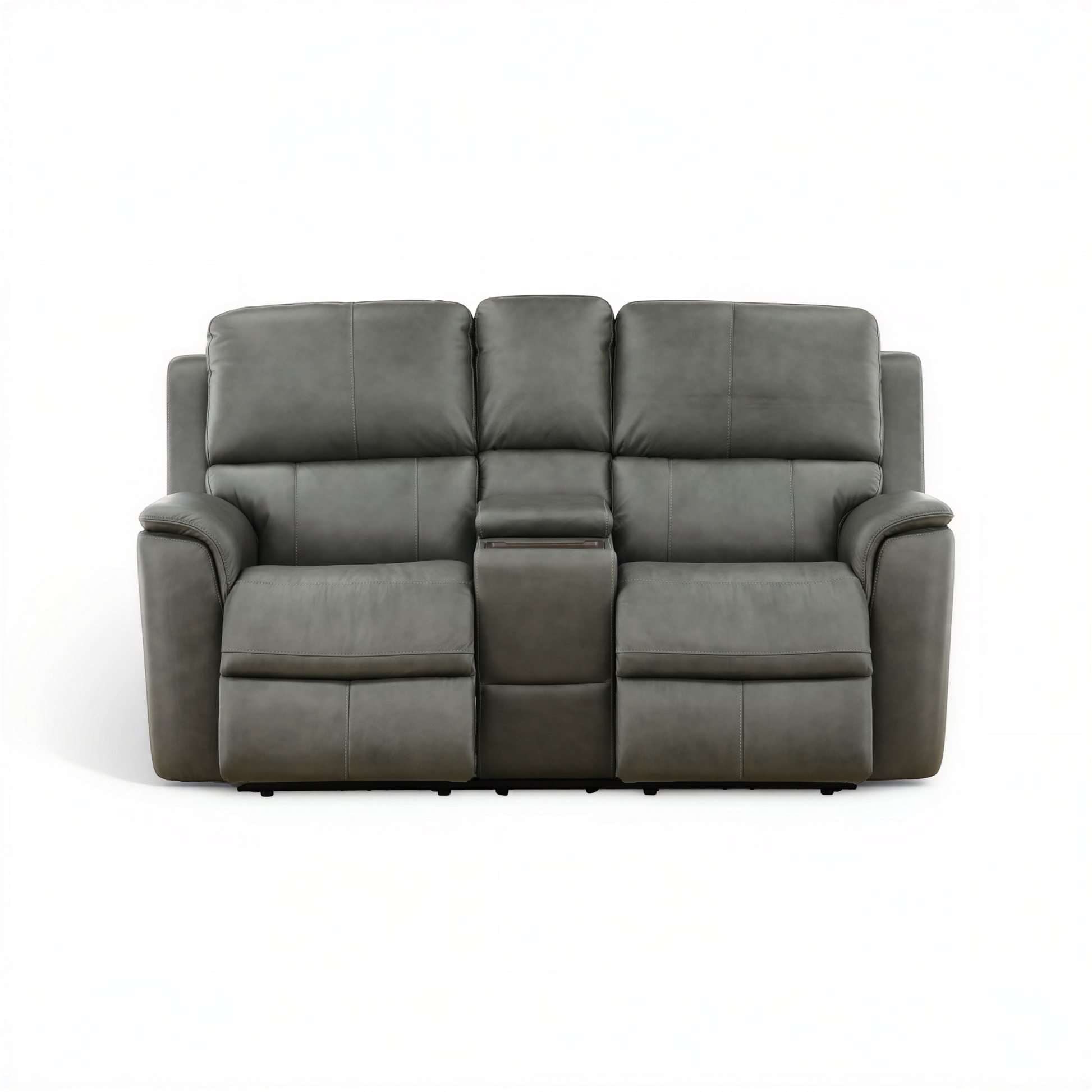 Flexsteel Grayson Leather Power Reclining Console Loveseat