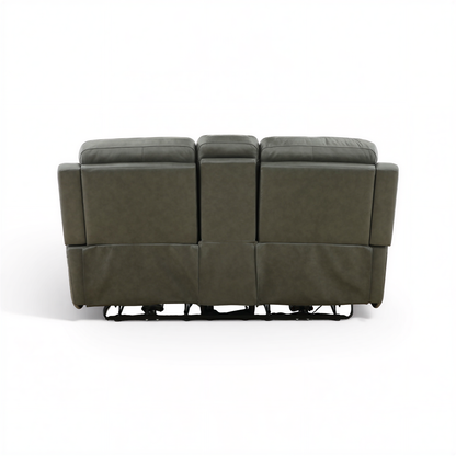Flexsteel Grayson Leather Power Reclining Console Loveseat