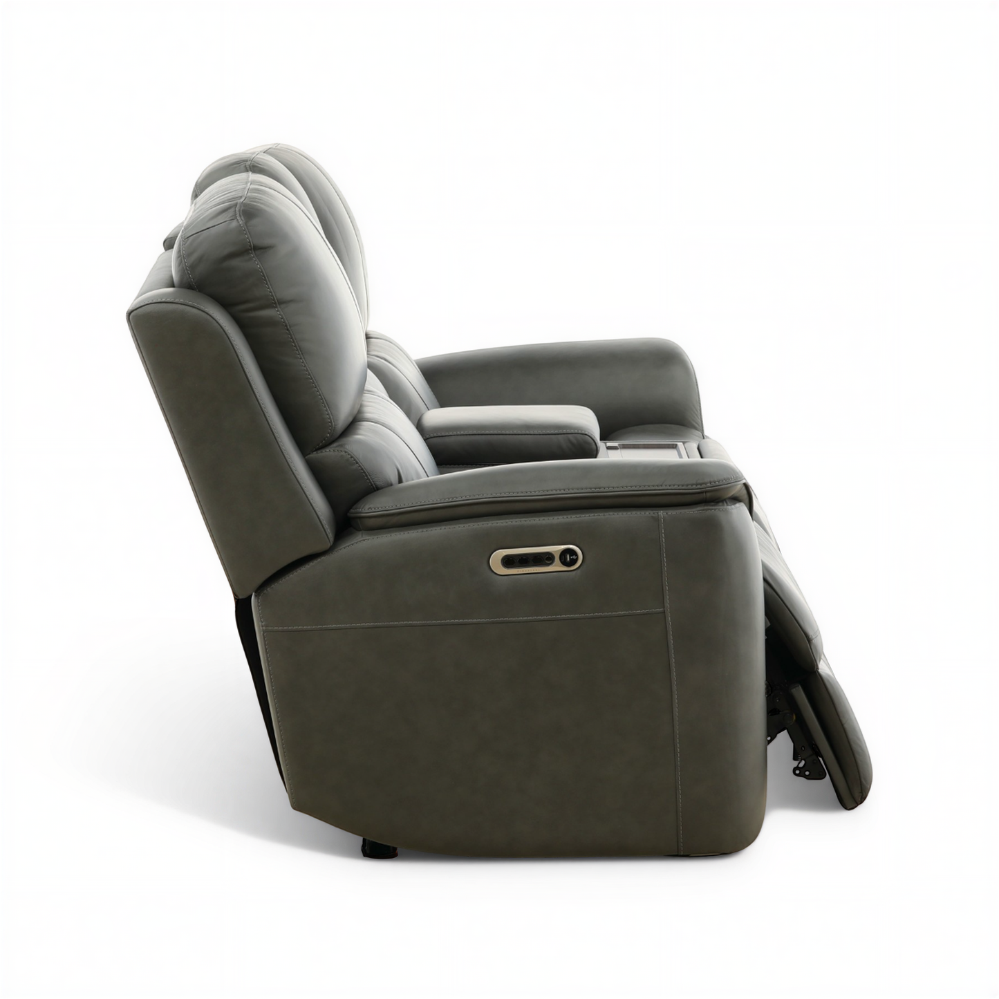 Flexsteel Grayson Leather Power Reclining Console Loveseat