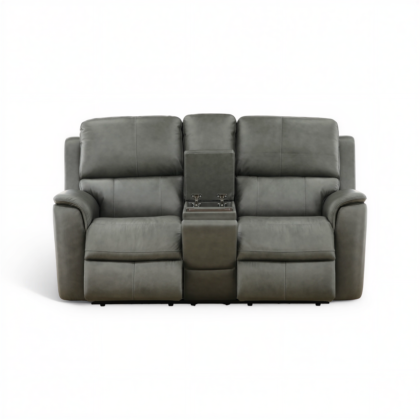 Flexsteel Grayson Leather Power Reclining Console Loveseat