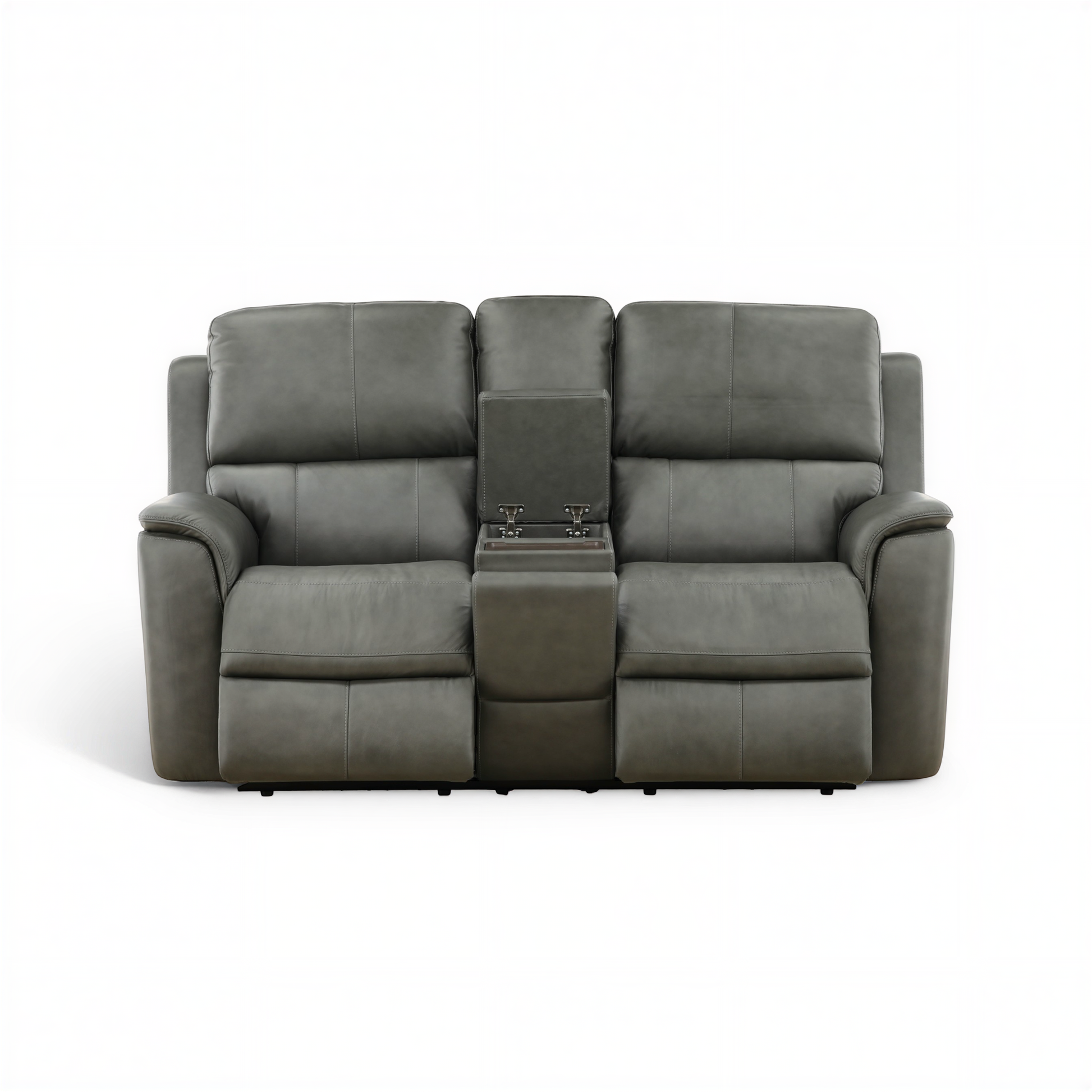 Flexsteel Grayson Leather Power Reclining Console Loveseat