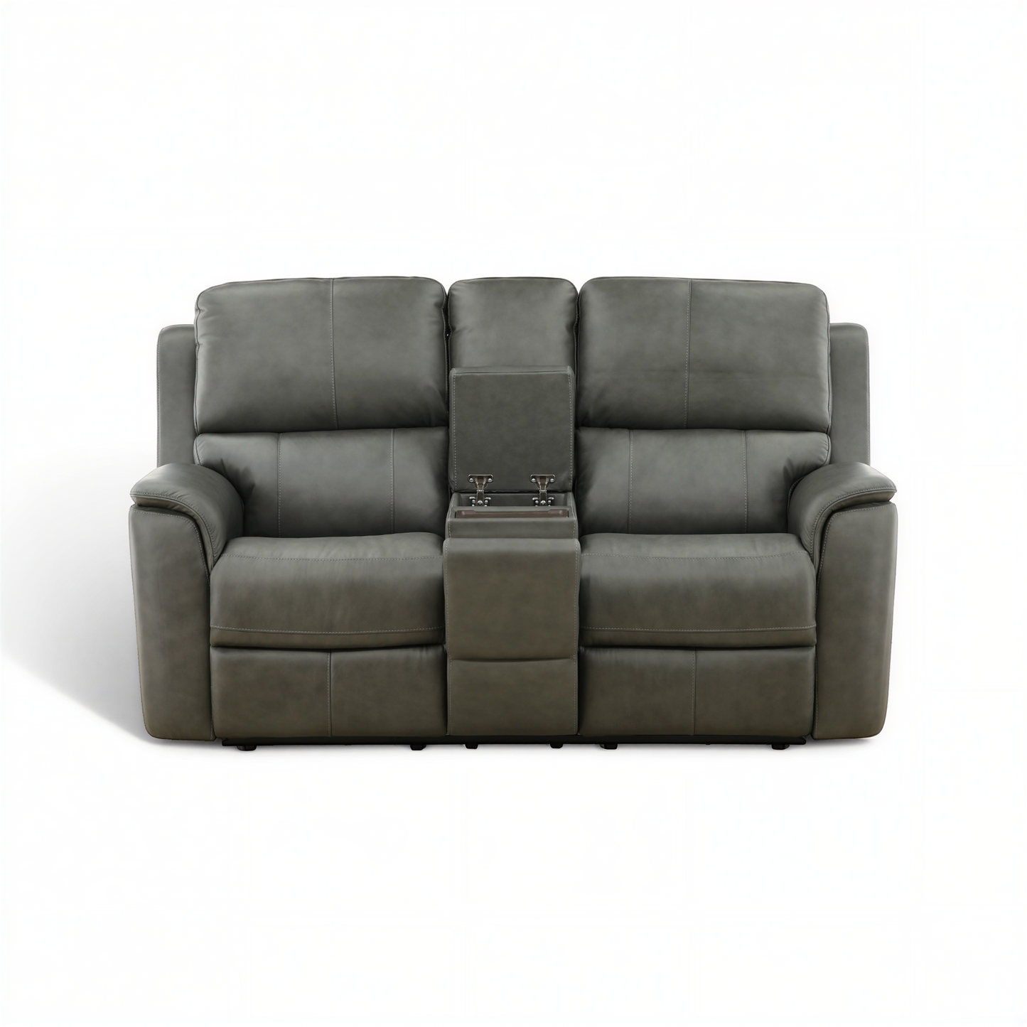 Flexsteel Grayson Leather Power Reclining Console Loveseat