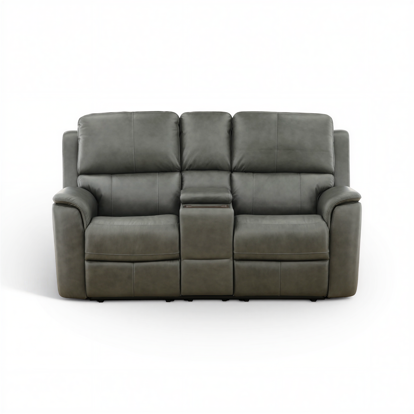 Flexsteel Grayson Leather Power Reclining Console Loveseat