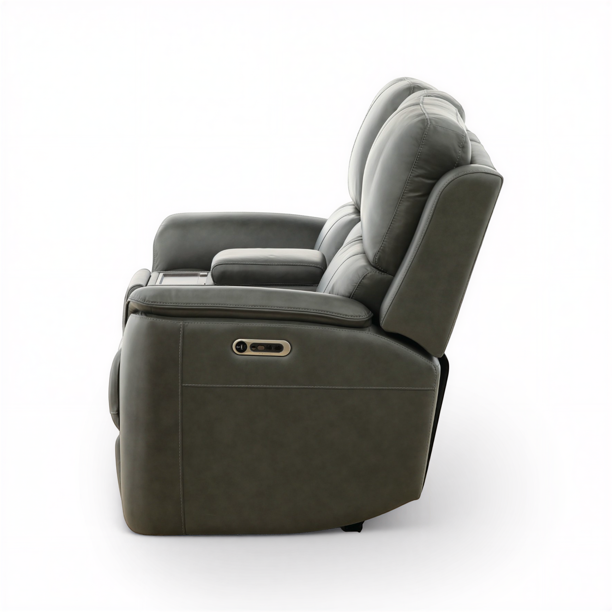 Flexsteel Grayson Leather Power Reclining Console Loveseat
