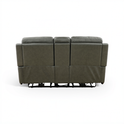 Flexsteel Grayson Leather Power Reclining Console Loveseat
