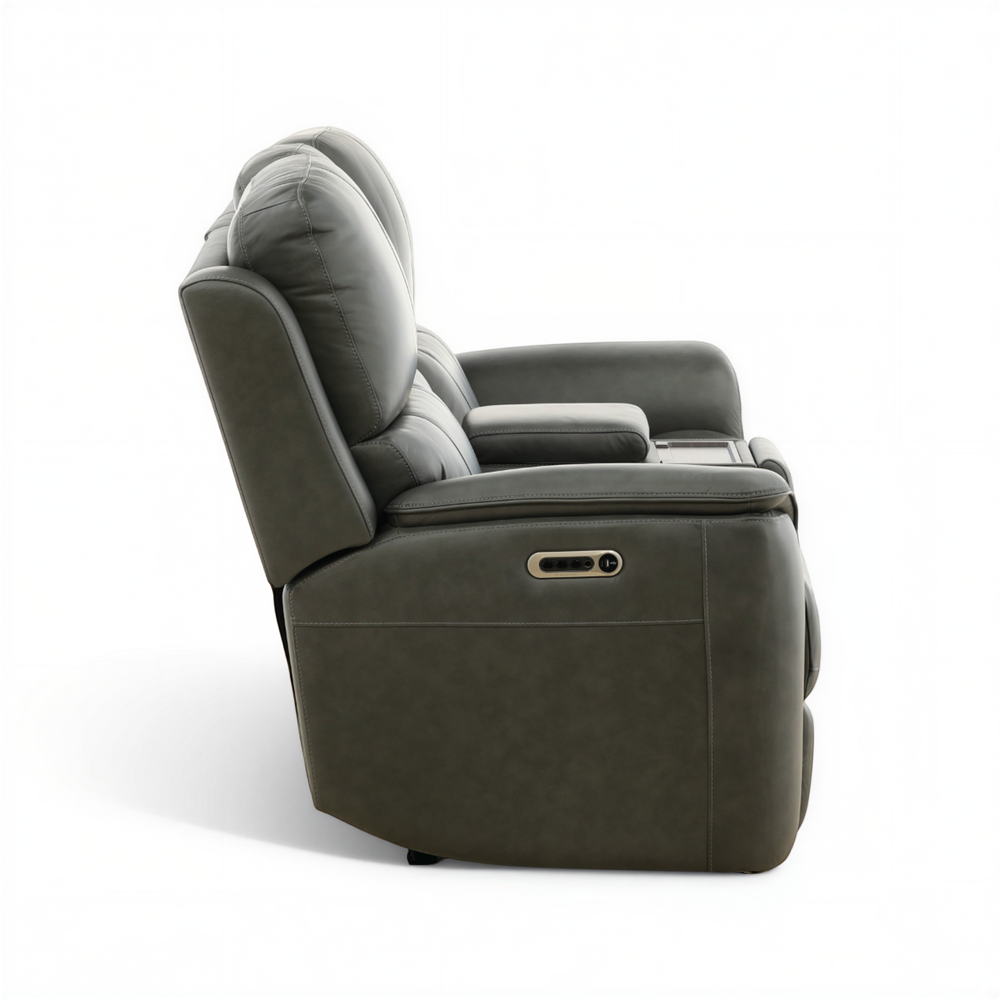 Flexsteel Grayson Leather Power Reclining Console Loveseat