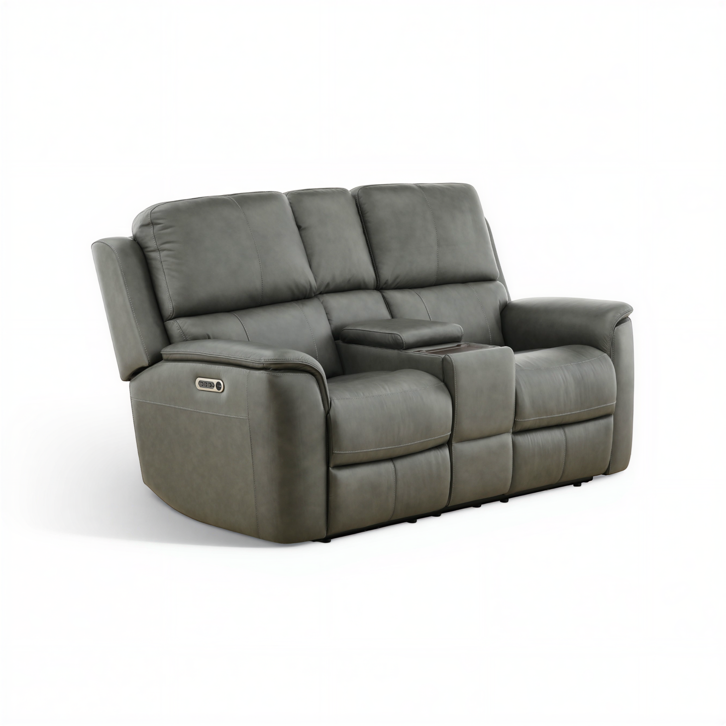 Flexsteel Grayson Leather Power Reclining Console Loveseat