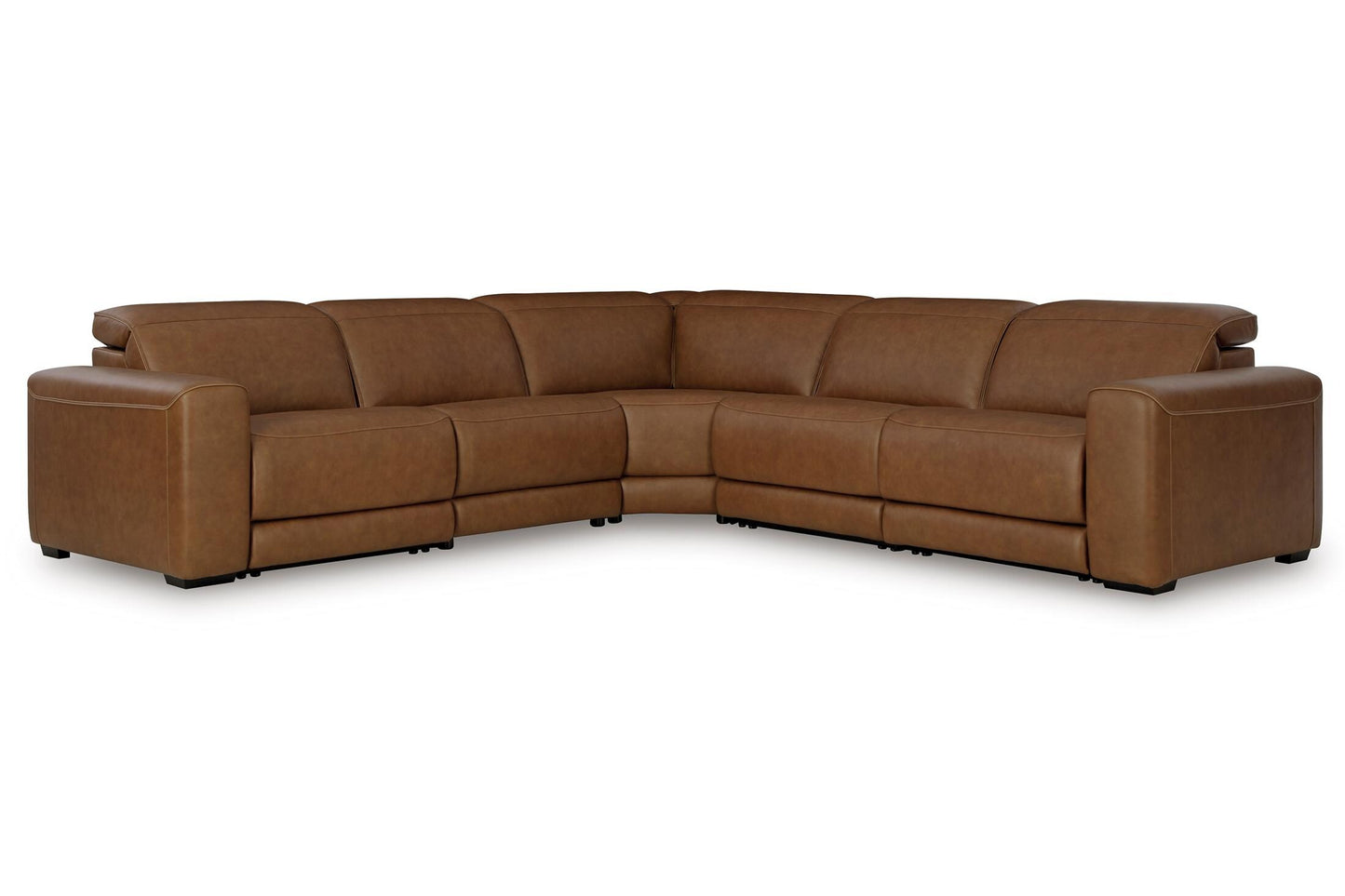 Rally-Up 5-Piece Leather Power Reclining Sectional